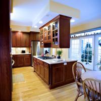 Center island frameless cabinetry
