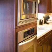 Kitchen Aid double-oven and microwae in one cabinet