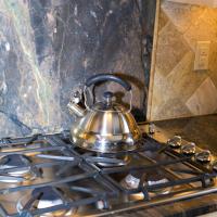Cooktop with Capolavoro backsplash