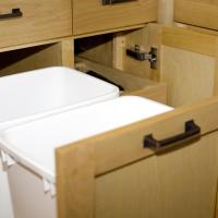 Hidden trash and recycle bins